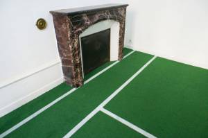 vue de l'exposition "Tennis en appartement"