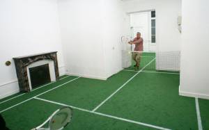 vue de l'exposition "Tennis en appartement"